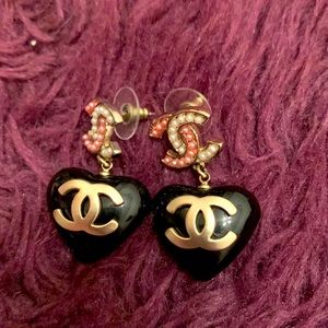 CHANEL Heart Earrings